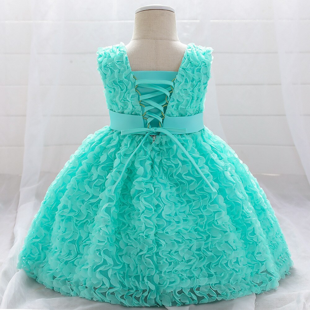 Detalles de Vestido de Fiesta Infantil y Lazo