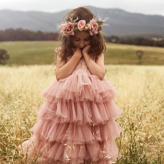 Vestido Infantil Tul Volantes