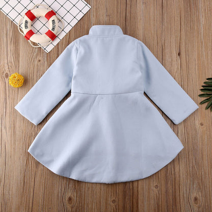 Abrigo Largo Infantil Azul