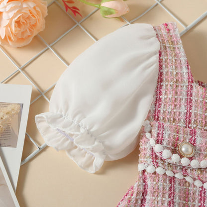 Vestido de verano con mangas abullonadas 2-8 años