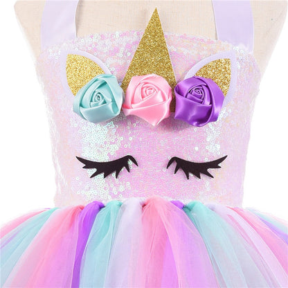 Vestido de Fiesta Infantil Unicornio