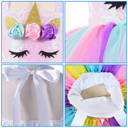 Vestido de Fiesta Infantil Unicornio