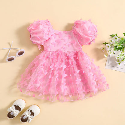 Vestido Infantil Tul Mariposas