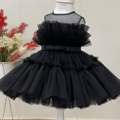 Vestido de Fiesta Infantil Tul y Lazo