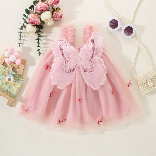 Vestido De Tul Con Mariposas