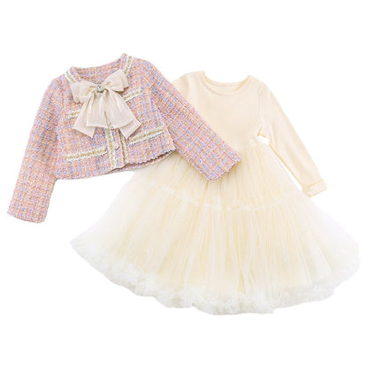 Conjunto vestido princesa + abrigo