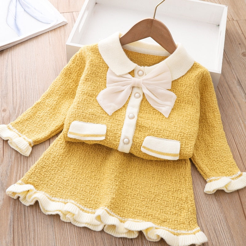 Conjunto Infantil 2 Piezas Falda + Cárdigan