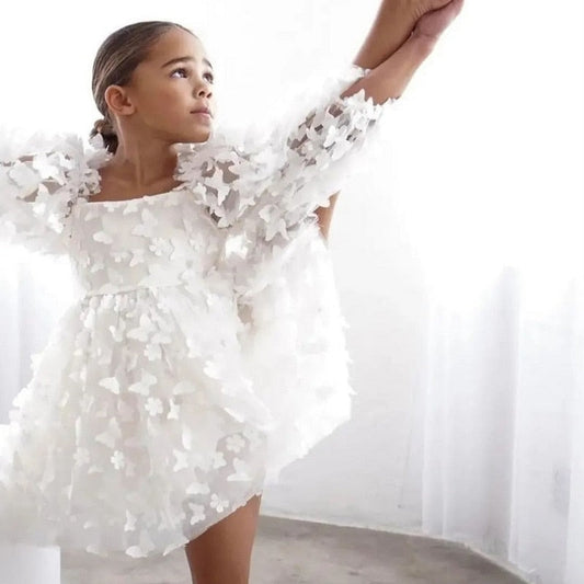 Vestido Infantil Tul Mariposas