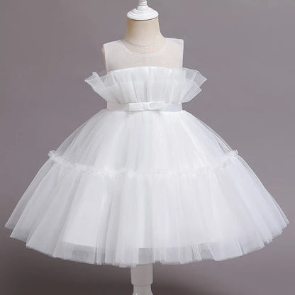 Vestido de Fiesta Infantil Tul y Lazo