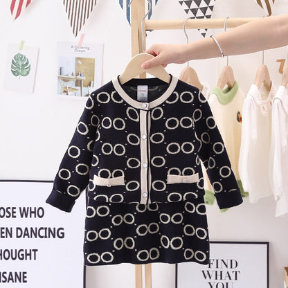 Conjunto Infantil Falda + cardigan