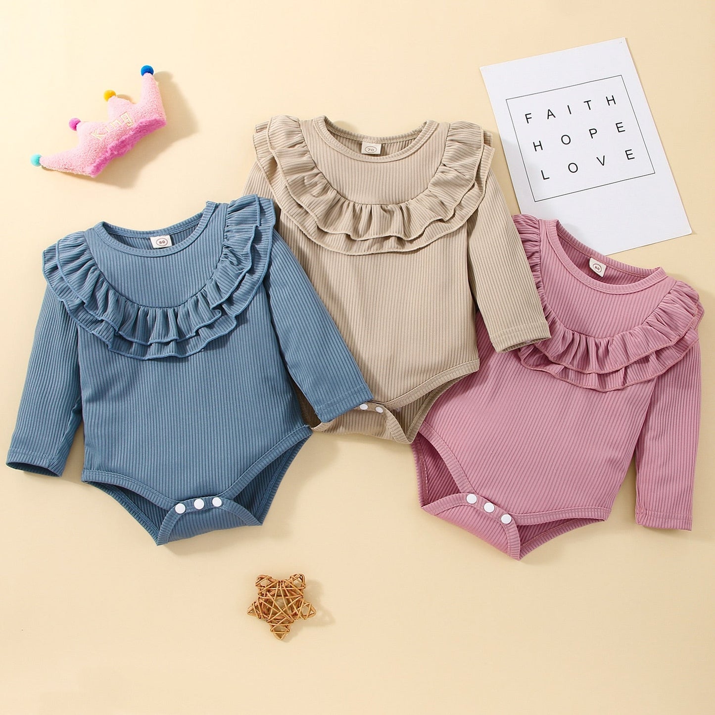Body Infantil Cuello Volantes
