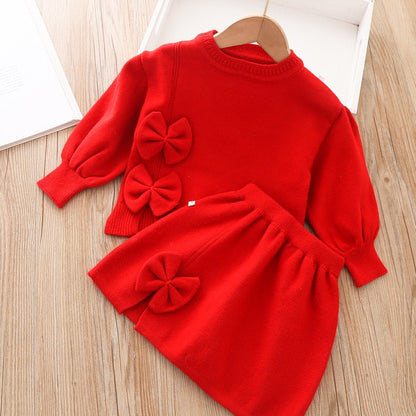Conjunto Infantil Con Falda - Lazo
