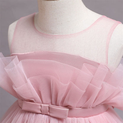 Vestido de Fiesta Infantil Tul y Lazo