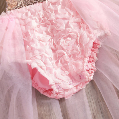 Body Infantil Glitter y Flores