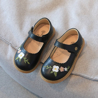 Zapatos Princesa Bordado Piel De Vaca Estilo Retro