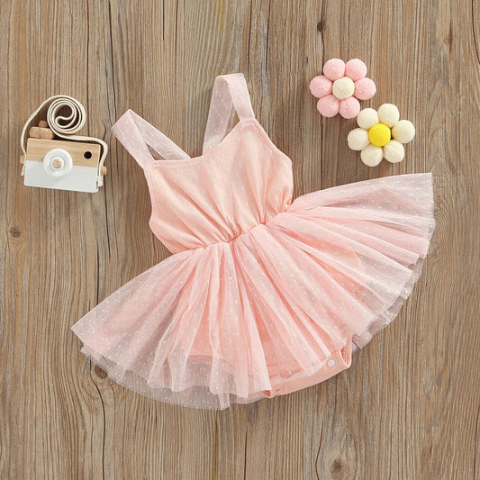 Vestido Infantil Tul Rosa