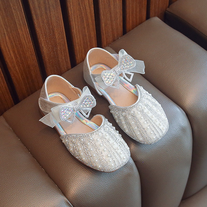 Zapatos de diamantes de imitación de perlas