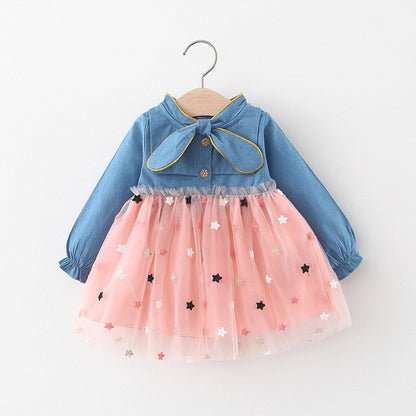 Vestido de tul de manga larga