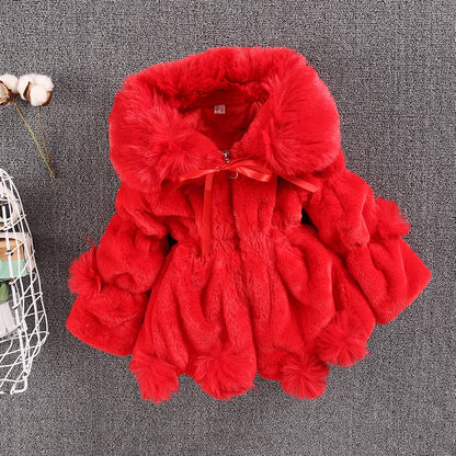 Chaqueta Infantil Piel Pompones