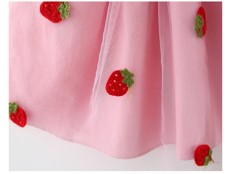 Vestido Infantil Frutos y Tul
