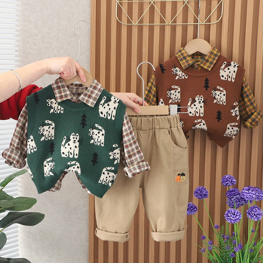 Conjunto Infantil 3 Piezas Jersey Gato