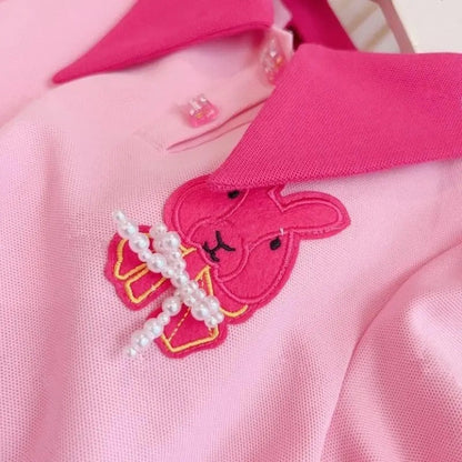 Vestido infantil de encaje rosa