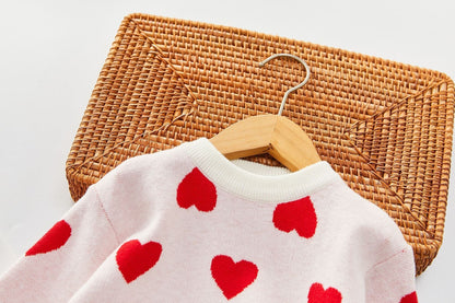 Conjunto Infantil Corazón Jersey + Falda