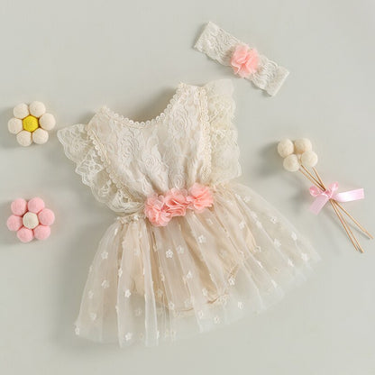 Vestido mameluco con diadema