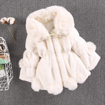 Chaqueta Infantil Piel Pompones