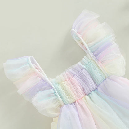 Body Infantil Tul De Colores