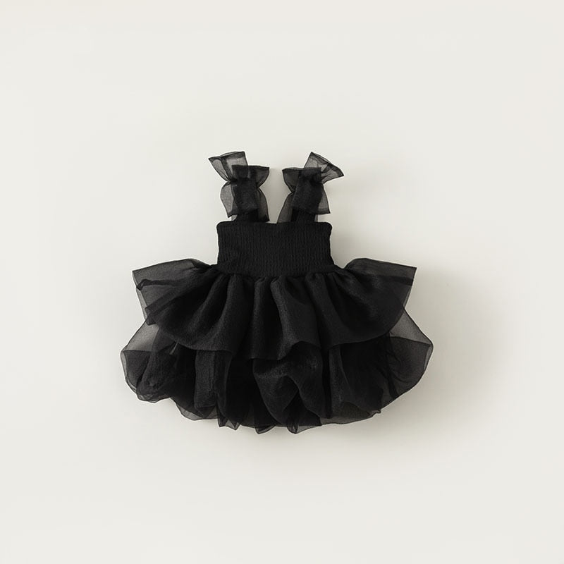Vestido Infantil Elástico y Tul