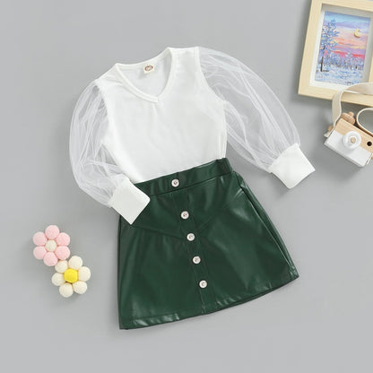 Conjunto Blusa y Falda Tul