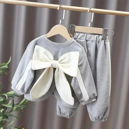 Conjunto Infantil Sudadera Apliques Lazo