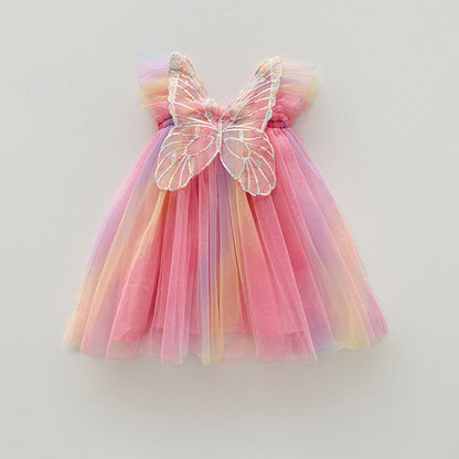 Colores del vestido de tul con alas de mariposa