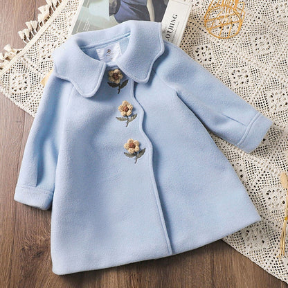 Abrigo Lana Azul Otoño Invierno