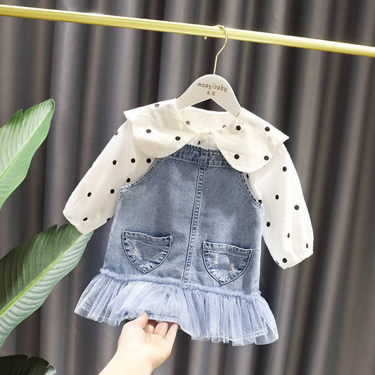 Conjunto vestido tirantes denim