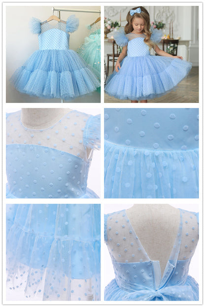 Vestido Infantil Femenino Tul Manguinha