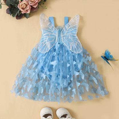 Vestido Infantil Asa Mariposas