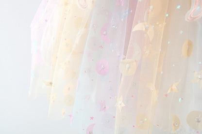 Vestido Infantil de Mariposa Arcoíris