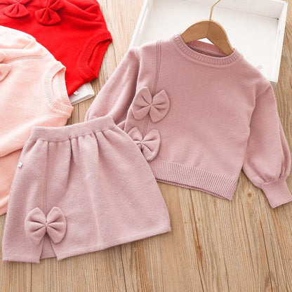 Conjunto Infantil Con Falda - Lazo