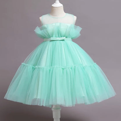 Vestido de Fiesta Infantil Tul y Lazo