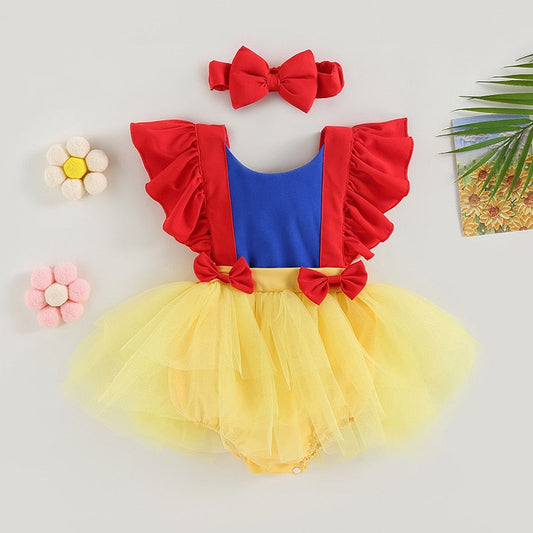 Mameluco Vestido sin mangas con volantes de verano Casual