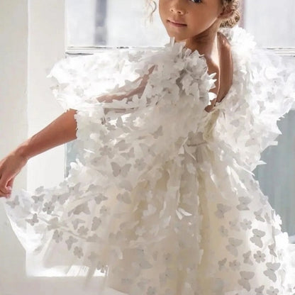 Vestido Infantil Tul Mariposas