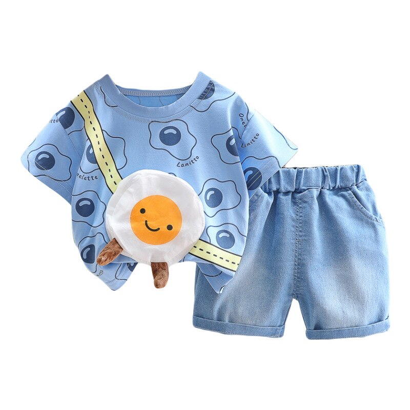 Conjunto Infantil Con Aplicación Bolsa De Frutas