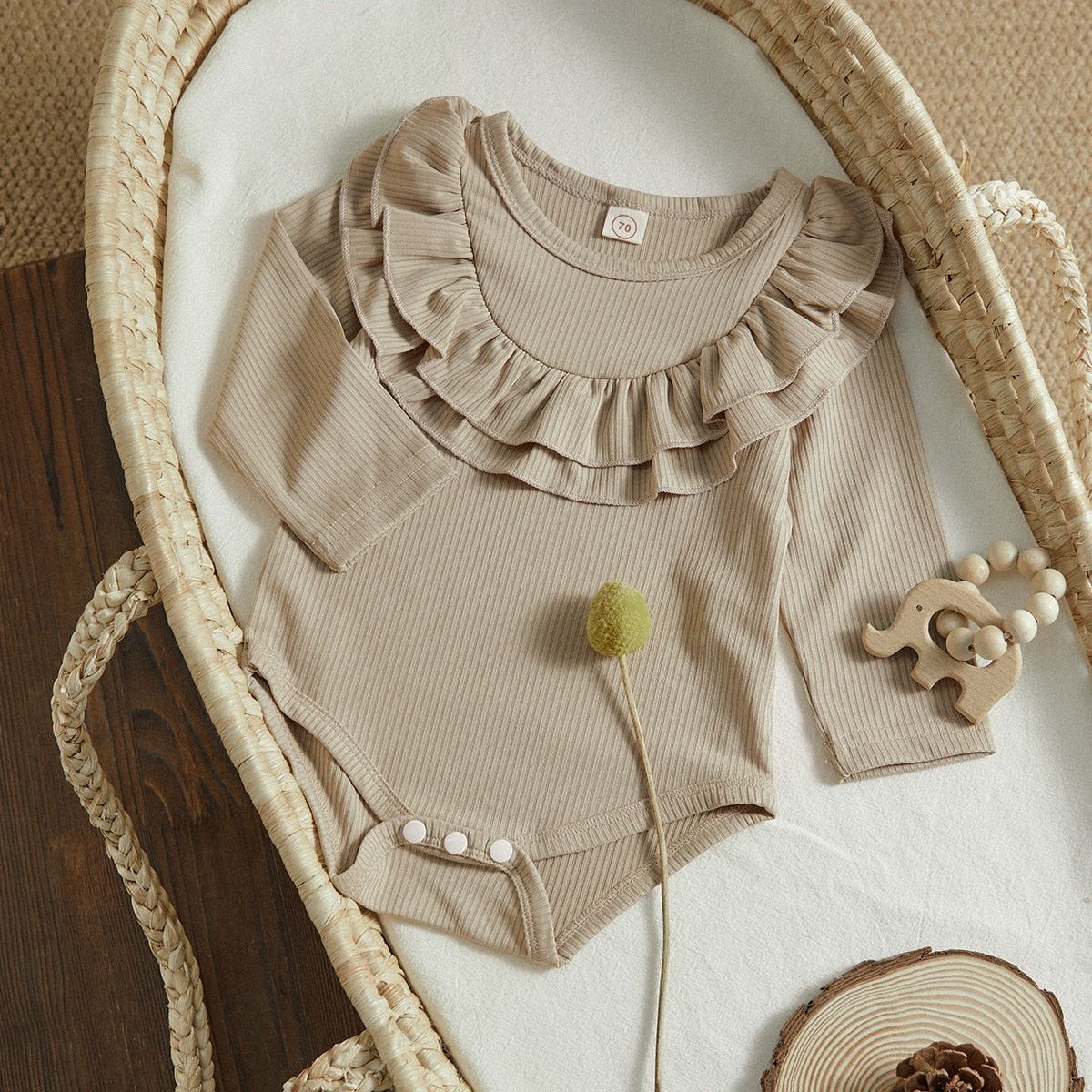 Body Infantil Cuello Volantes