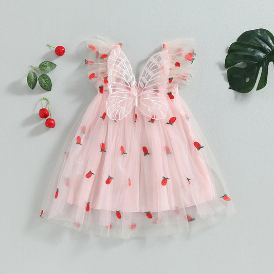 Vestido, Vestido de fiesta con estampado de piña y mariposa