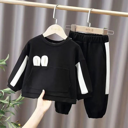 Conjunto Infantil Sudadera Apliques Lazo