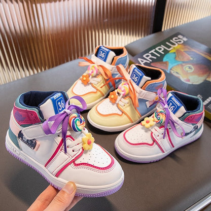 Zapatillas de deporte con flores dulces para niños