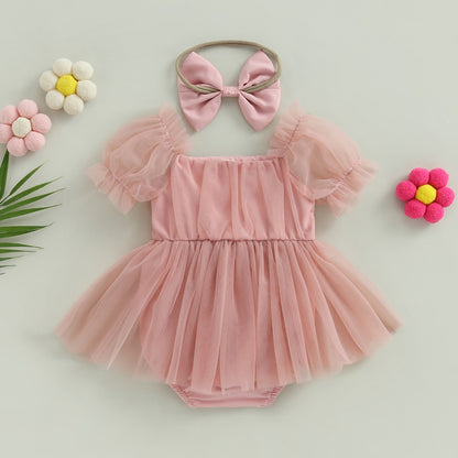 Vestido de tul con lazo