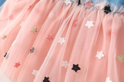 Vestido de tul de manga larga